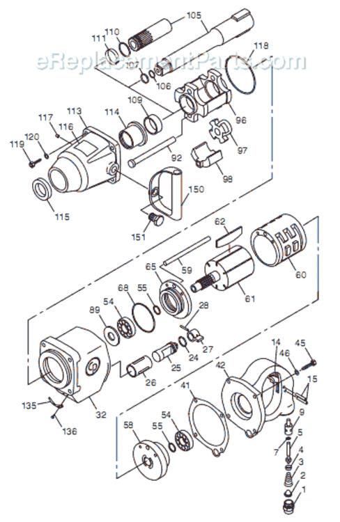 Page A Diagram and Parts List for CP797SP-6 T018653 Chicago Pneumatic Wrench
